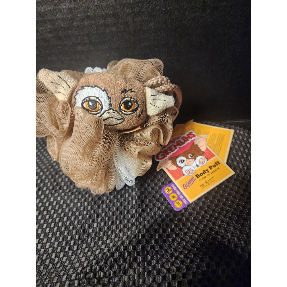 Mad Beauty Gremlins Gizmo Body Puff Shower Loofah Brown White New With Tags